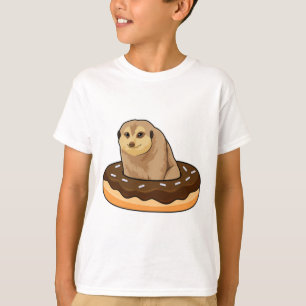 Meerkat mit Donut T-Shirt