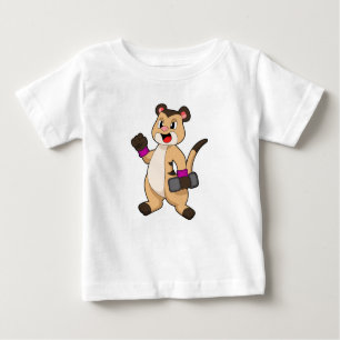 Meerkat mit Dumbell Baby T-shirt