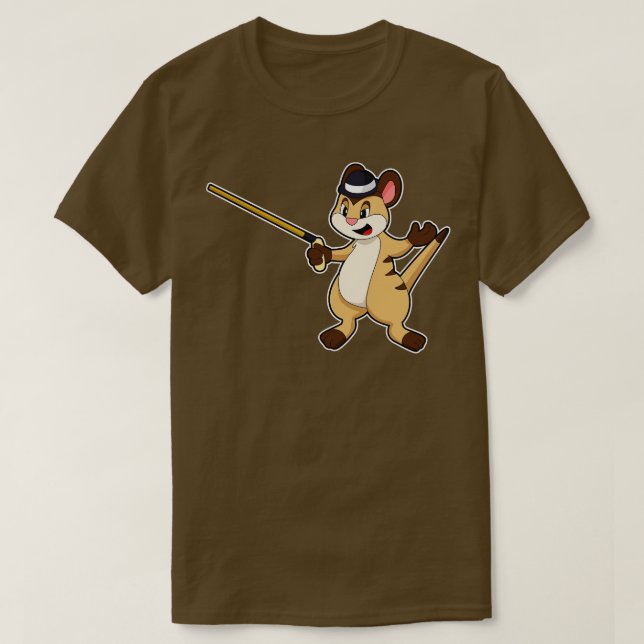 Meerkat mit Hat Walking Stock T-Shirt (Design vorne)