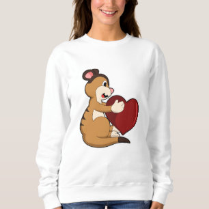 Meerkat mit Herz Sweatshirt