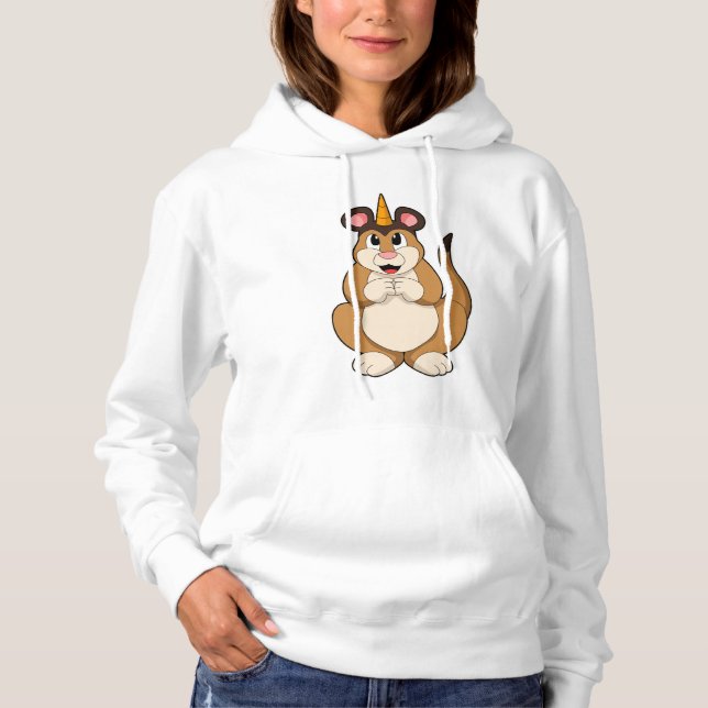 Meerkat mit Horn Hoodie (Vorderseite)