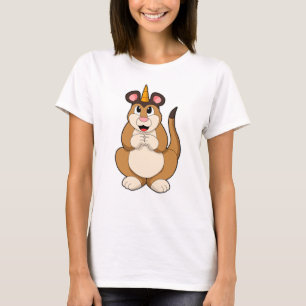 Meerkat mit Horn T-Shirt