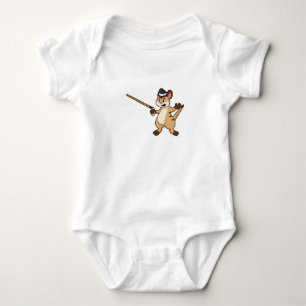 Meerkat mit Hut und Gehstock Baby Strampler