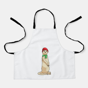 Meerkat mit Hut und Scarf Schürze