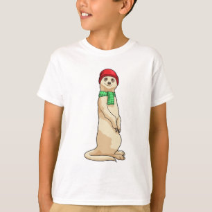 Meerkat mit Hut und Scarf T-Shirt