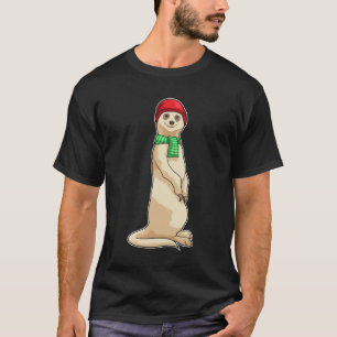 Meerkat mit Hut und Scarf T-Shirt