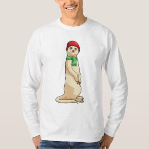 Meerkat mit Hut und Scarf T-Shirt