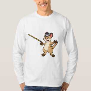 Meerkat mit Hut & Walking-Stock T-Shirt