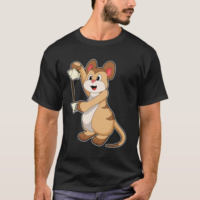 Meerkat mit Kaffeekanne und Kaffee.PNG T-Shirt (Vorderseite)