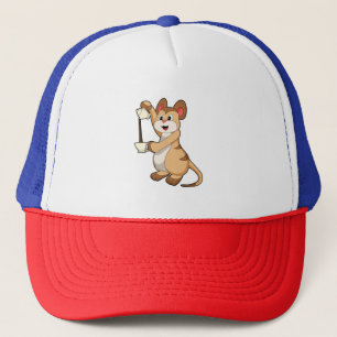 Meerkat mit Kaffeekanne und Kaffee.PNG Truckerkappe