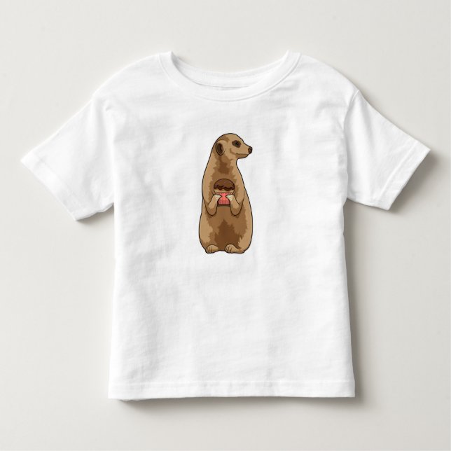 Meerkat mit Muffin Kleinkind T-shirt (Vorderseite)