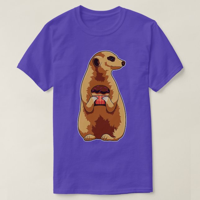 Meerkat mit Muffin T-Shirt (Design vorne)