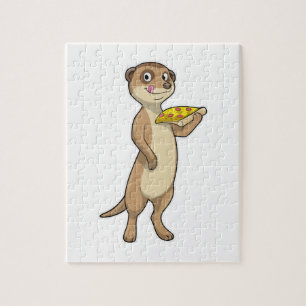 Meerkat mit Pizza Puzzle