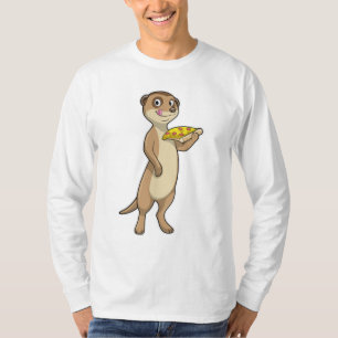 Meerkat mit Pizza T-Shirt