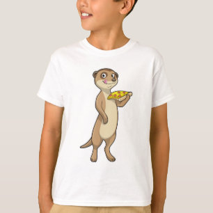 Meerkat mit Pizza T-Shirt
