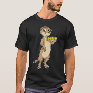 Meerkat mit Pizza T-Shirt