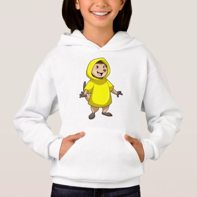 Meerkat mit Raincoat Hoodie (Vorderseite)