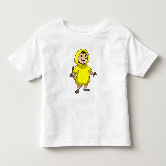 Meerkat mit Raincoat Kleinkind T-shirt (Vorderseite)