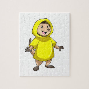 Meerkat mit Raincoat Puzzle