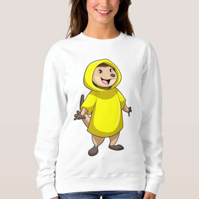 Meerkat mit Raincoat Sweatshirt (Vorderseite)