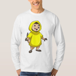 Meerkat mit Raincoat T-Shirt
