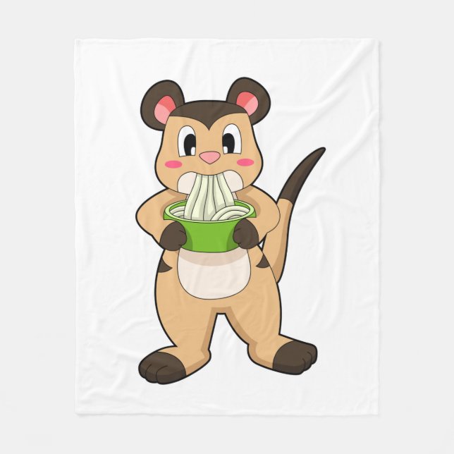 Meerkat mit Ramen Fleecedecke (Vorderseite)