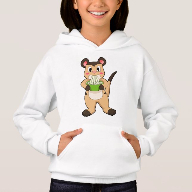 Meerkat mit Ramen Hoodie (Vorderseite)