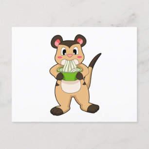 Meerkat mit Ramen Postkarte