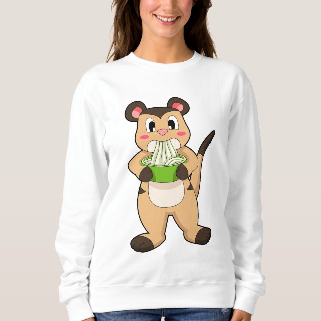 Meerkat mit Ramen Sweatshirt (Vorderseite)