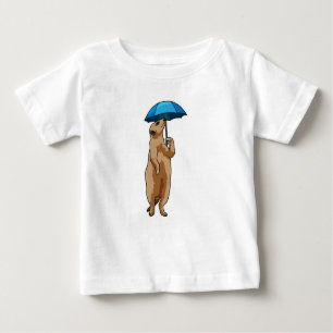 Meerkat mit Schirm Baby T-shirt