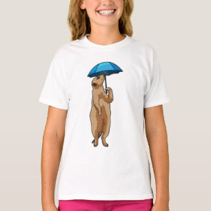 Meerkat mit Schirm T-Shirt