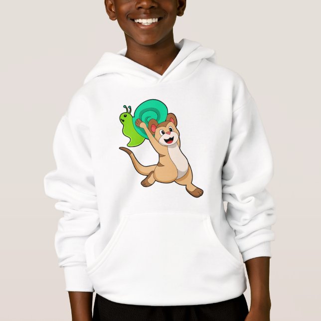 Meerkat mit Snail.PNG Hoodie (Vorderseite)