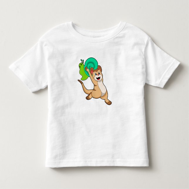 Meerkat mit Snail.PNG Kleinkind T-shirt (Vorderseite)