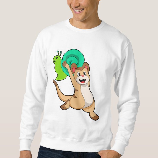 Meerkat mit Snail.PNG Sweatshirt (Vorderseite)