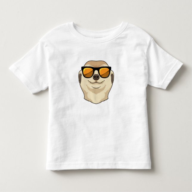 Meerkat mit Sonnenbrille Kleinkind T-shirt (Vorderseite)