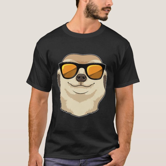 Meerkat mit Sonnenbrille T-Shirt (Vorderseite)
