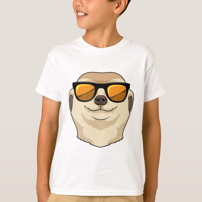 Meerkat mit Sonnenbrille T-Shirt (Vorderseite)