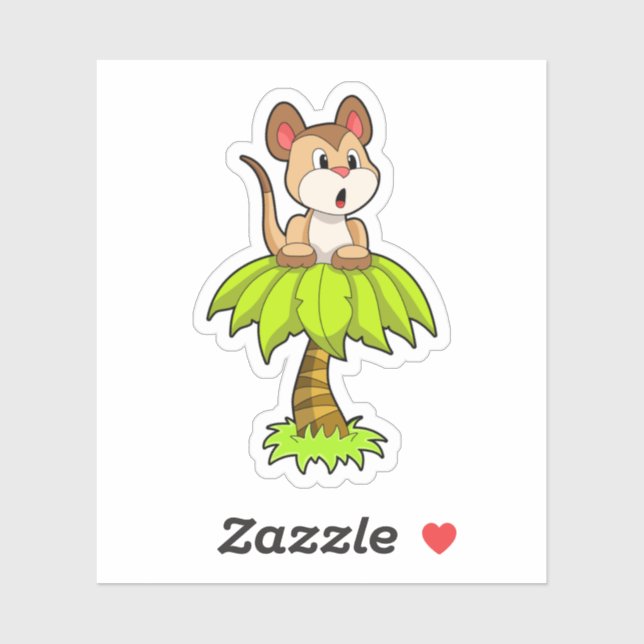 Meerkat mit Tree Aufkleber (Blatt)