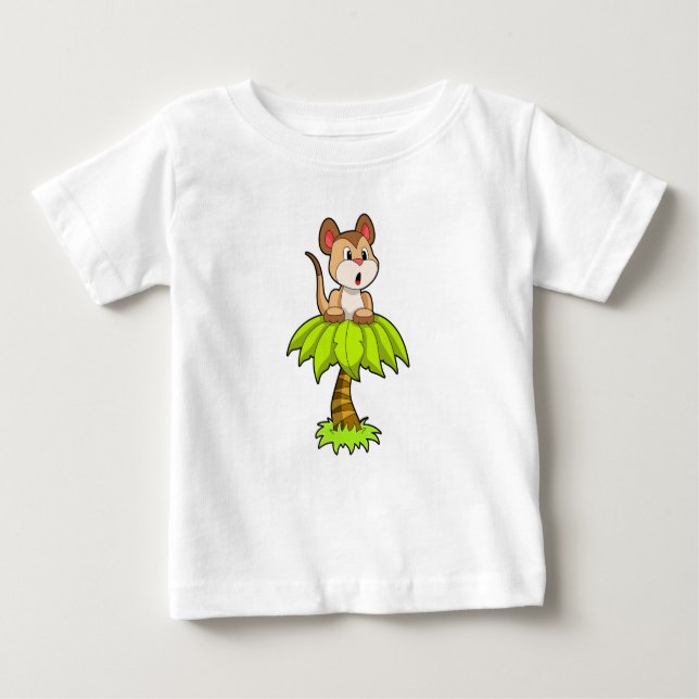 Meerkat mit Tree Baby T-shirt (Vorderseite)