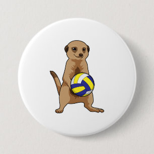 Meerkat mit Volleyball Button