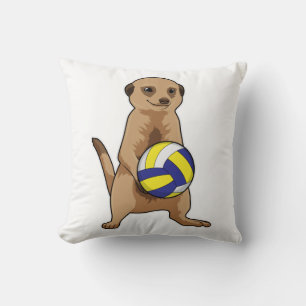 Meerkat mit Volleyball Kissen
