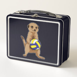 Meerkat mit Volleyball Metall Brotdose