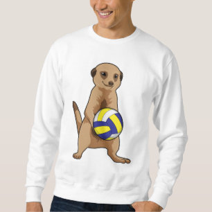 Meerkat mit Volleyball Sweatshirt