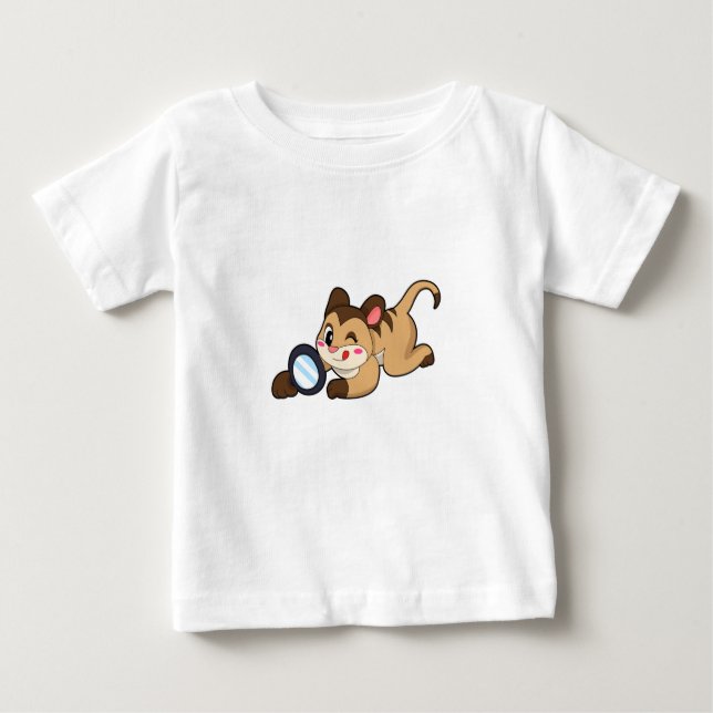 Meerkat mit Zierglas Baby T-shirt (Vorderseite)