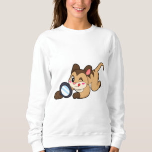 Meerkat mit Zierglas Sweatshirt