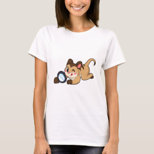 Meerkat mit Zierglas T-Shirt