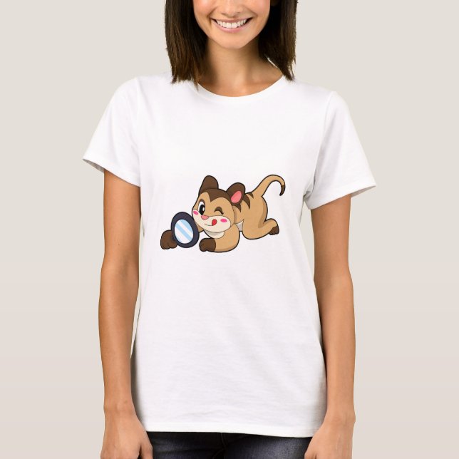 Meerkat mit Zierglas T-Shirt (Vorderseite)