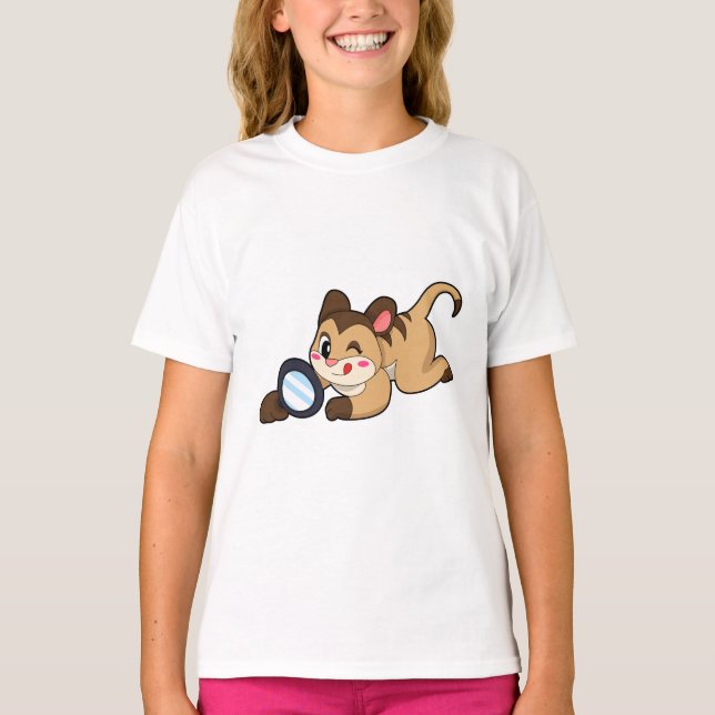 Meerkat mit Zierglas T-Shirt (Vorderseite)