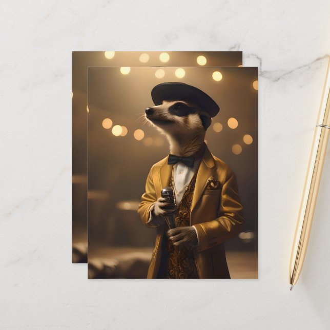 "Meerkat Moonlight: Eine Crooner's Serenade" (Vorderseite/Rückseite Beispiel)