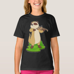 Meerkat Musician Violin T-Shirt